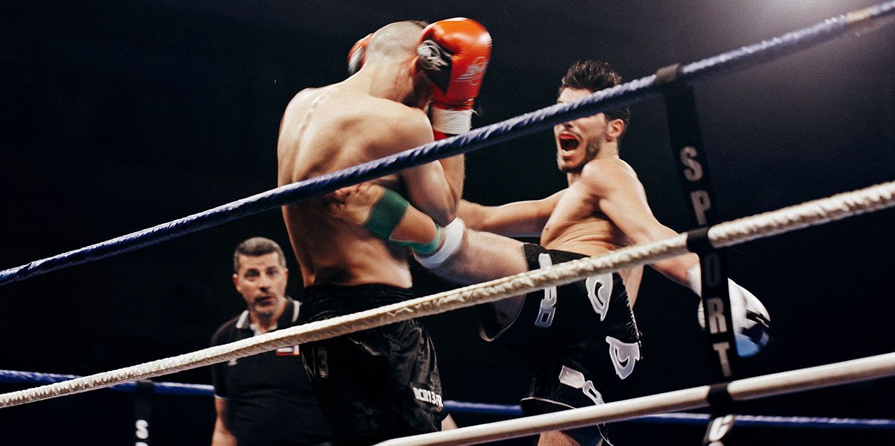 combate de kickboxing
